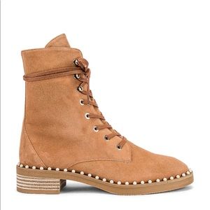 SOLD - Stuart Weitzman Suede Sondra Bootie in Tan